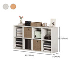 Simple Walnut 8-Cube Wood Bookcase