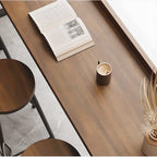 Modern Brown Tray Top Wooden Iron Shelf Bar Tables