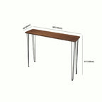 Modern Cocoa Four Legs Wooden Metal Bar Tables for Bistro