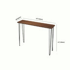 Modern Cocoa Four Legs Wooden Metal Bar Tables for Bistro