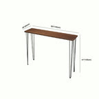 Modern Cocoa Four Legs Wooden Metal Bar Tables for Bistro