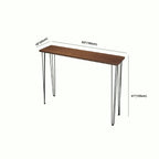 Modern Cocoa Four Legs Wooden Metal Bar Tables for Bistro