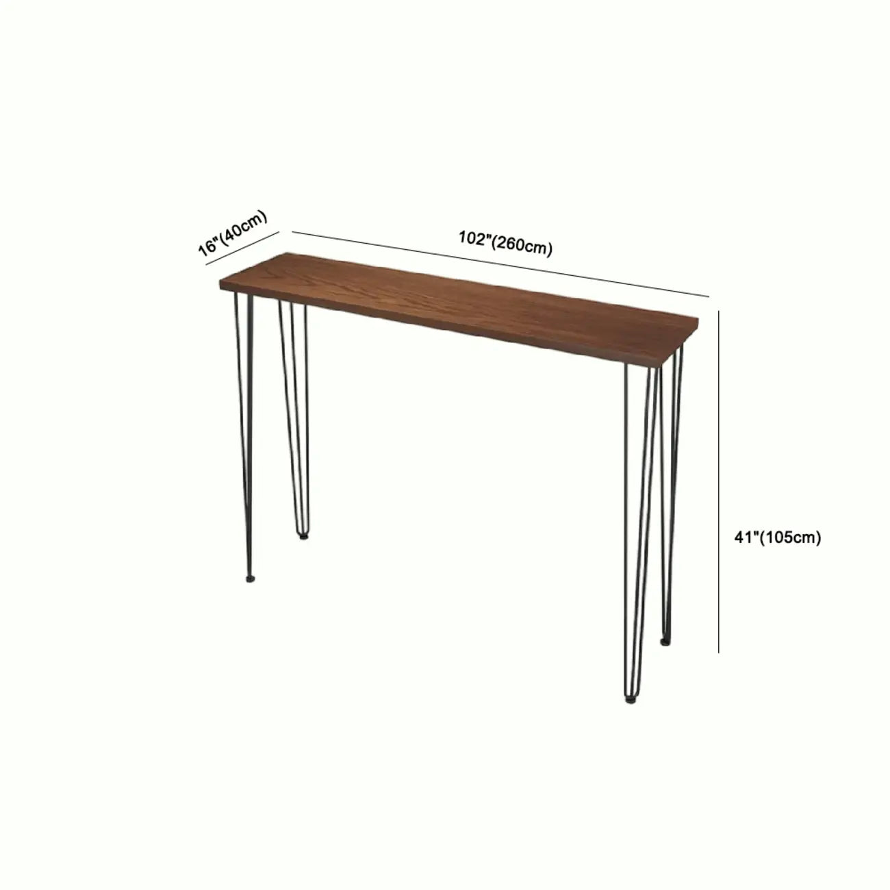 Modern Cocoa Four Legs Wooden Metal Bar Tables for Bistro