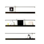 Simple Black Metal Wall-Mounted Bookshelf Set