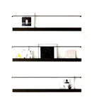 Simple Black Metal Wall-Mounted Bookshelf Set