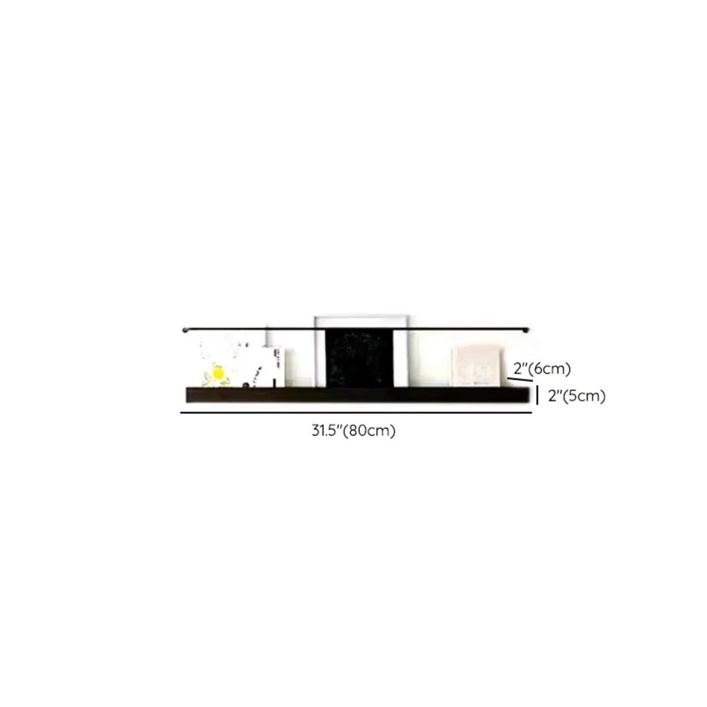 Simple Black Metal Wall-Mounted Bookshelf Set