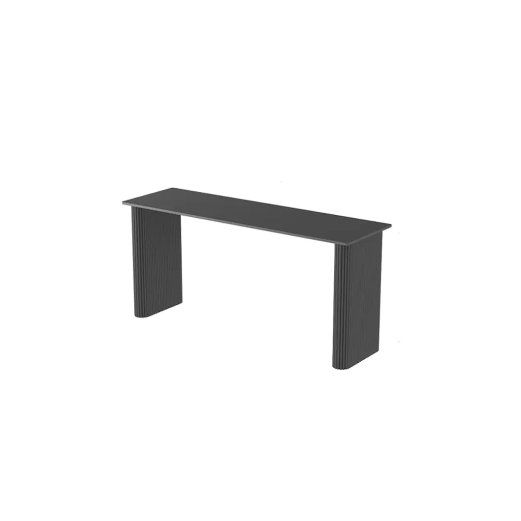 Glam White Stone Metal Striped Pillar Bar Tables