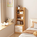 Multi-functional Wooden 5-Shelf Closed Back White Bookcase
