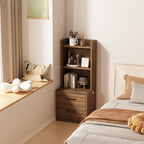 Multi-functional Wooden 5-Shelf Closed Back White Bookcase