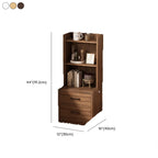 Multi-functional Wooden 5-Shelf Closed Back White Bookcase