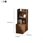Multi-functional Wooden 5-Shelf Closed Back White Bookcase