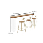 Modern Natural Wood Transparent Twin Pedestal Bar Tables