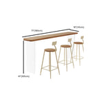 Modern Natural Wood Transparent Twin Pedestal Bar Tables