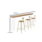 Modern Natural Wood Transparent Twin Pedestal Bar Tables