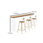 Modern Natural Wood Transparent Twin Pedestal Bar Tables