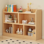 Natural Finish Durable Wooden 10-Cube Open Bookcase