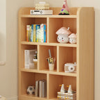 Natural Finish Durable Wooden 10-Cube Open Bookcase