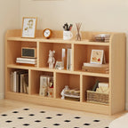 Natural Finish Durable Wooden 10-Cube Open Bookcase