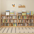 Natural Finish Durable Wooden 10-Cube Open Bookcase