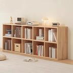 Natural Finish Durable Wooden 10-Cube Open Bookcase