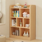 Natural Finish Durable Wooden 10-Cube Open Bookcase