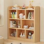 Natural Finish Durable Wooden 10-Cube Open Bookcase