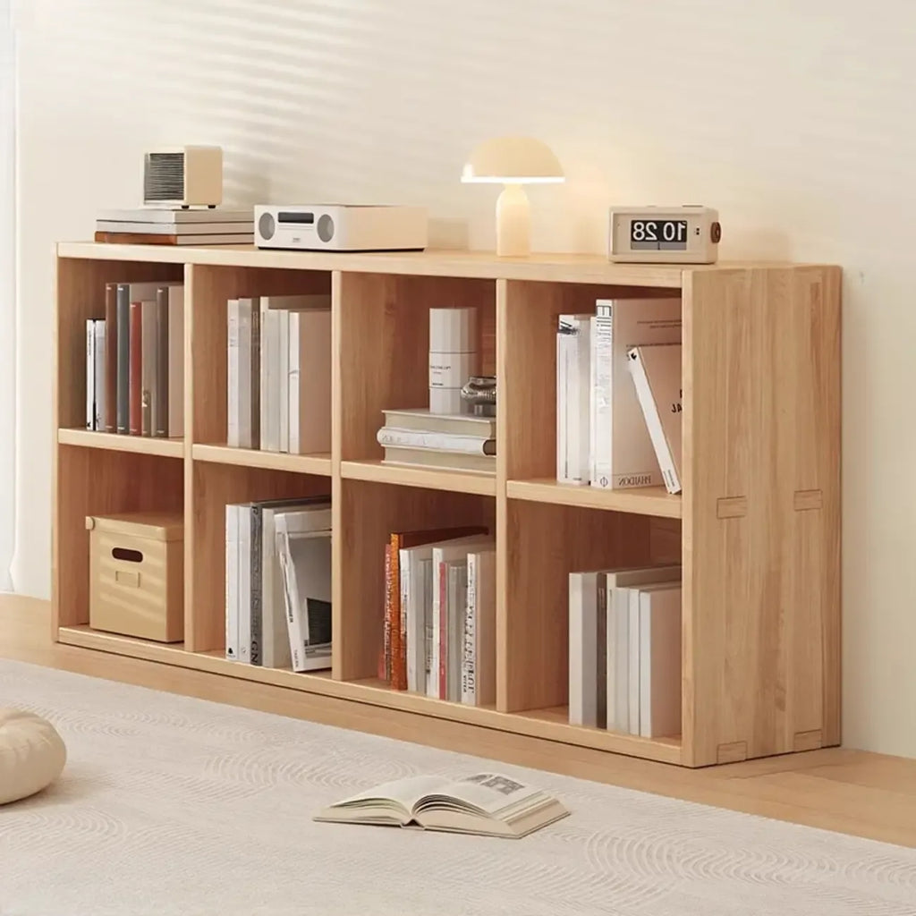Natural Finish Durable Wooden 10-Cube Open Bookcase