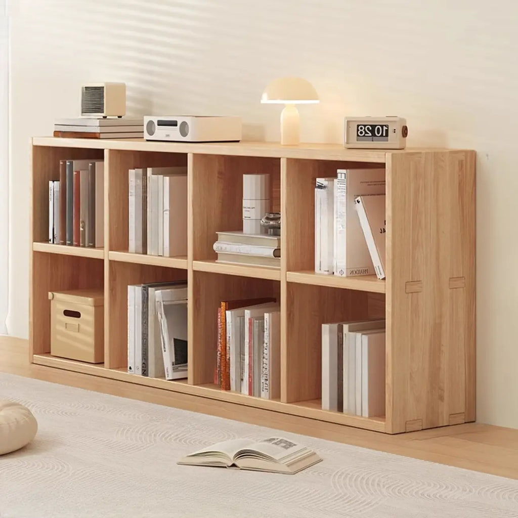 Natural Finish Durable Wooden 10-Cube Open Bookcase
