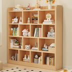 Natural Finish Durable Wooden 10-Cube Open Bookcase