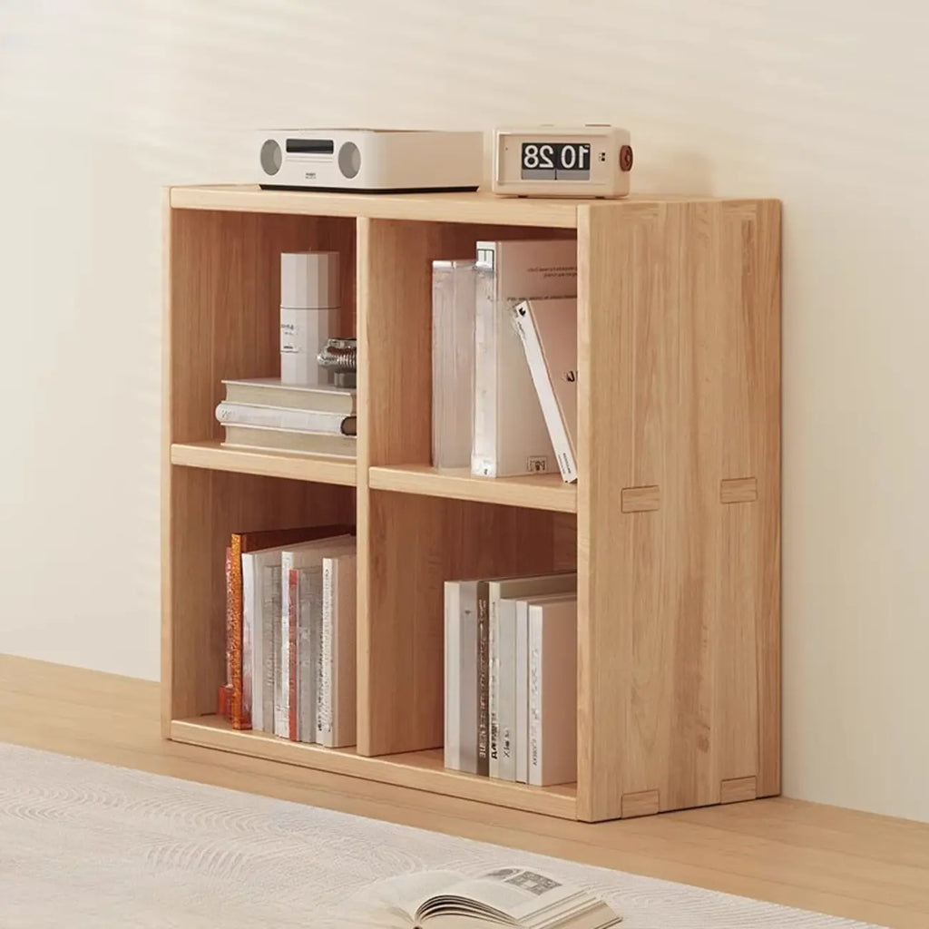 Natural Finish Durable Wooden 10-Cube Open Bookcase