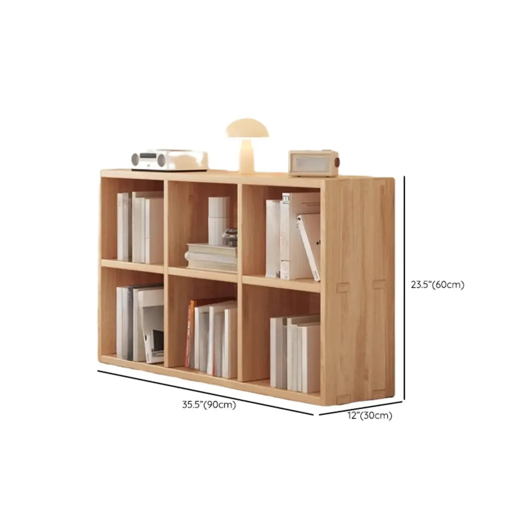Natural Finish Durable Wooden 10-Cube Open Bookcase