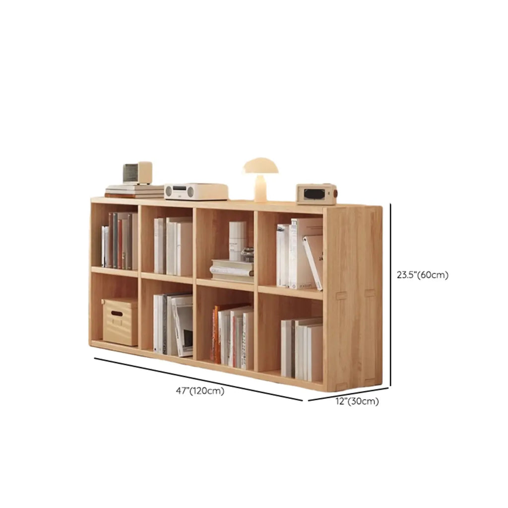 Natural Finish Durable Wooden 10-Cube Open Bookcase