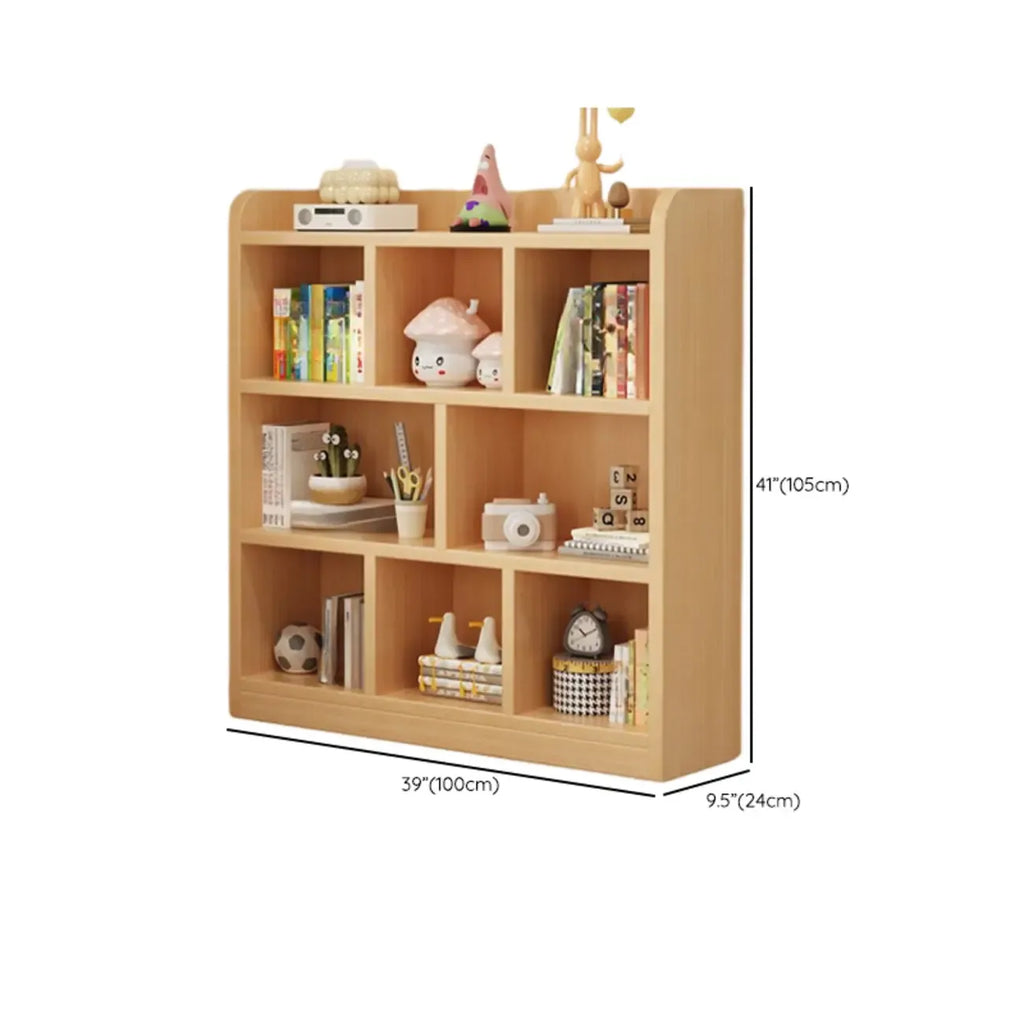 Natural Finish Durable Wooden 10-Cube Open Bookcase