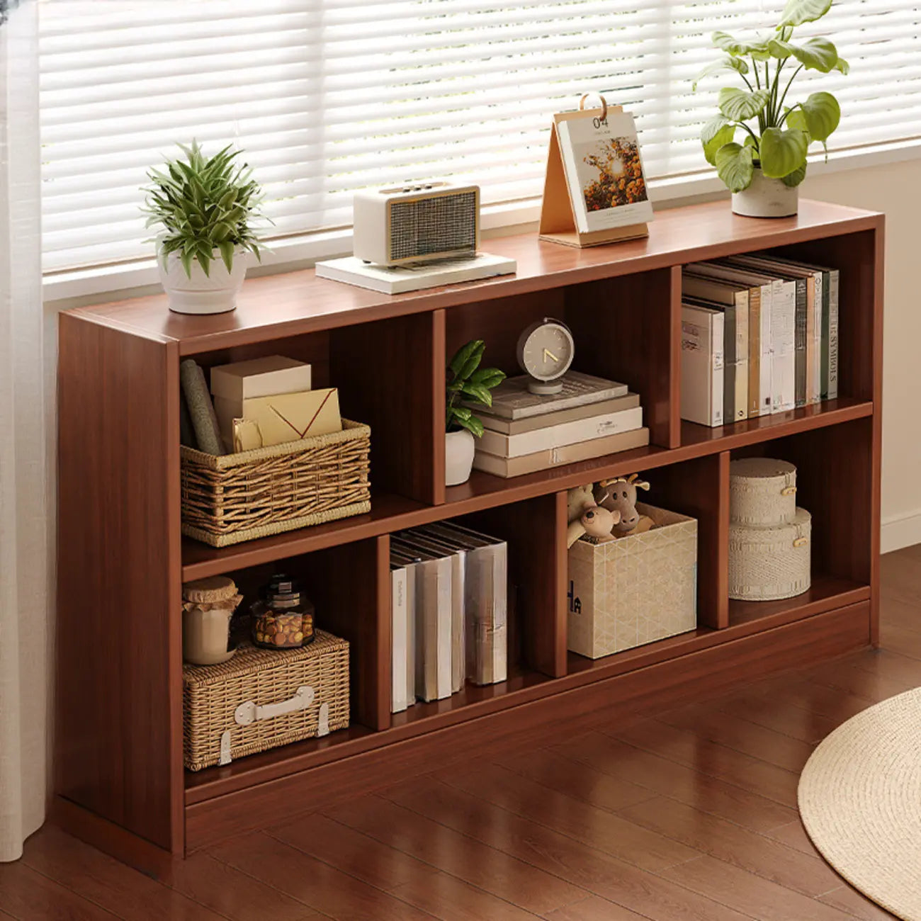 Modern Wooden Compact Bookcase Home Office Shelves