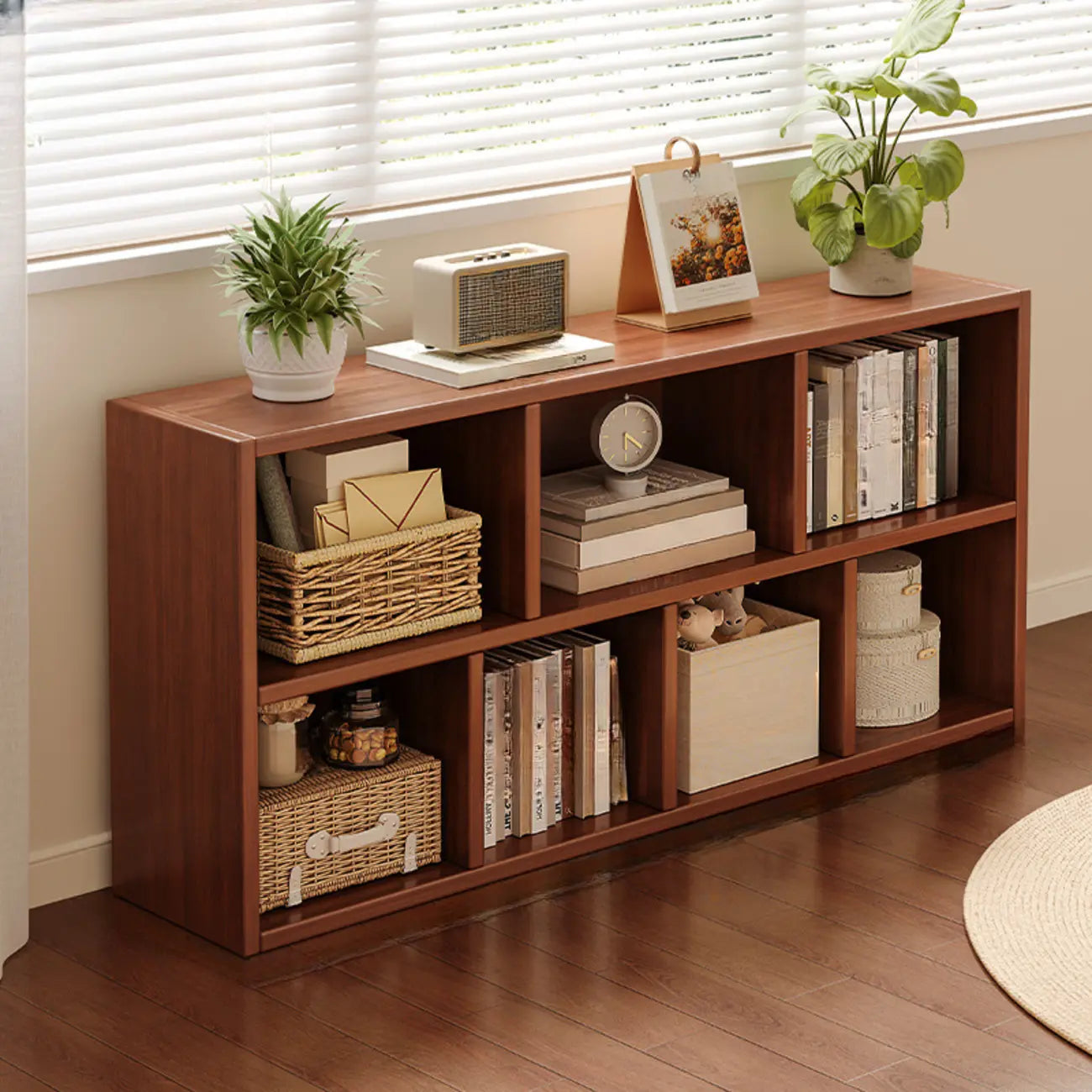 Modern Wooden Compact Bookcase Home Office Shelves