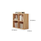 Simple Horizontal Short Natural Wood 2 Shelves Bookcase