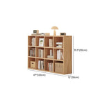 Simple Horizontal Short Natural Wood 2 Shelves Bookcase