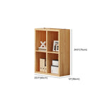 Simple Horizontal Short Natural Wood 2 Shelves Bookcase