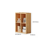 Simple Horizontal Short Natural Wood 2 Shelves Bookcase