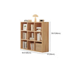Simple Horizontal Short Natural Wood 2 Shelves Bookcase