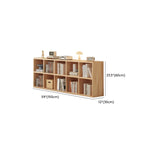 Simple Horizontal Short Natural Wood 2 Shelves Bookcase