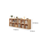 Simple Horizontal Short Natural Wood 2 Shelves Bookcase