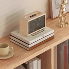 Simple Horizontal Short Natural Wood 2 Shelves Bookcase