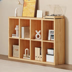 Simple Horizontal Short Natural Wood 2 Shelves Bookcase