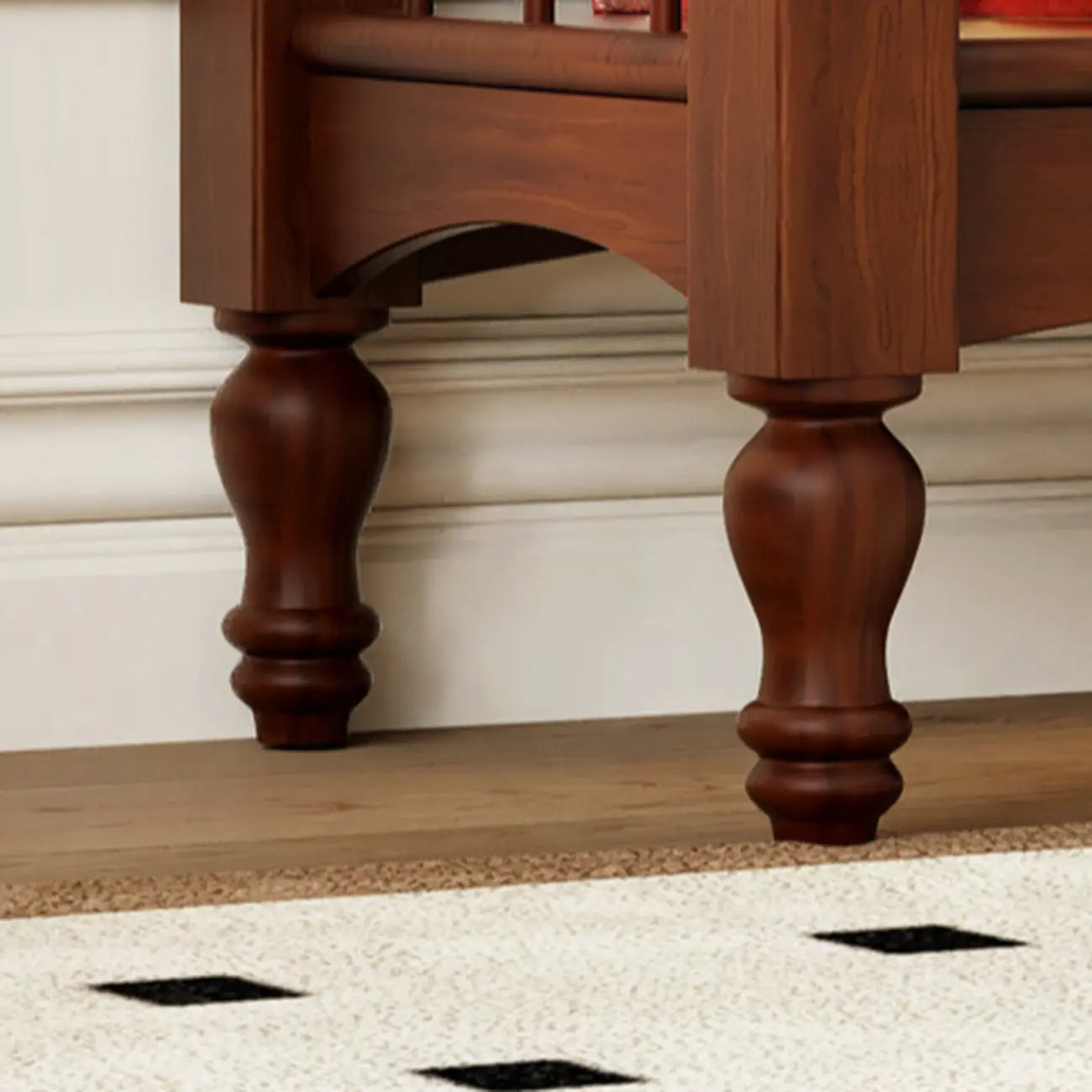 Traditional Etagere Brown Wooden Bookshelf 5-Tier