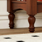 Traditional Etagere Brown Wooden Bookshelf 5-Tier