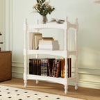 Traditional Etagere Brown Wooden Bookshelf 5-Tier