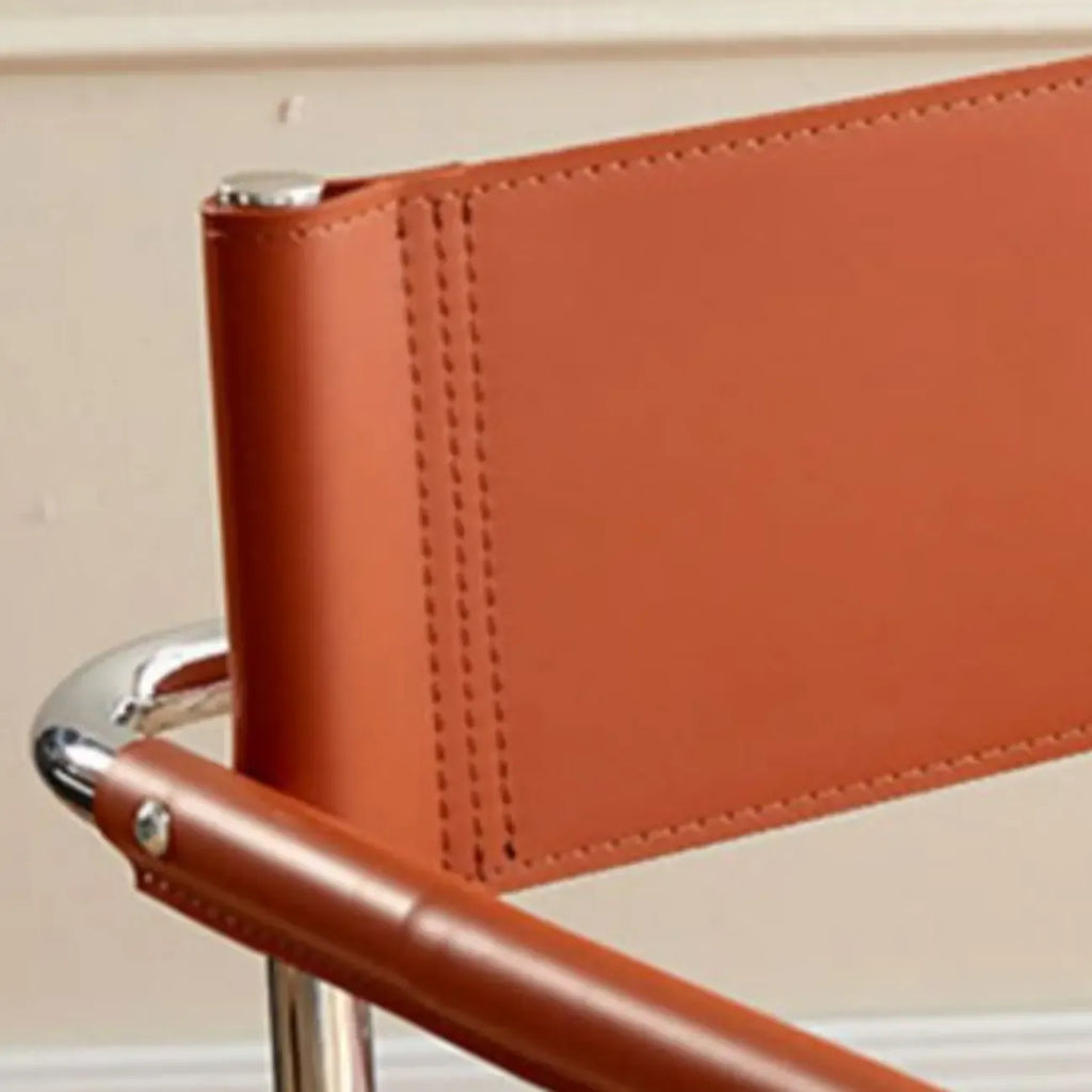 Modern Stainless Steel Open Back Arm Dining Chair