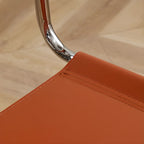 Modern Stainless Steel Open Back Arm Dining Chair