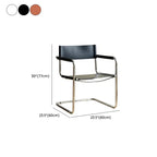 Modern Stainless Steel Open Back Arm Dining Chair
